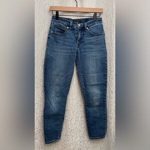 Lucky Brand Ava Mid Rise Skinny Crop Jeans 4/27 Vintage Wash Ankle